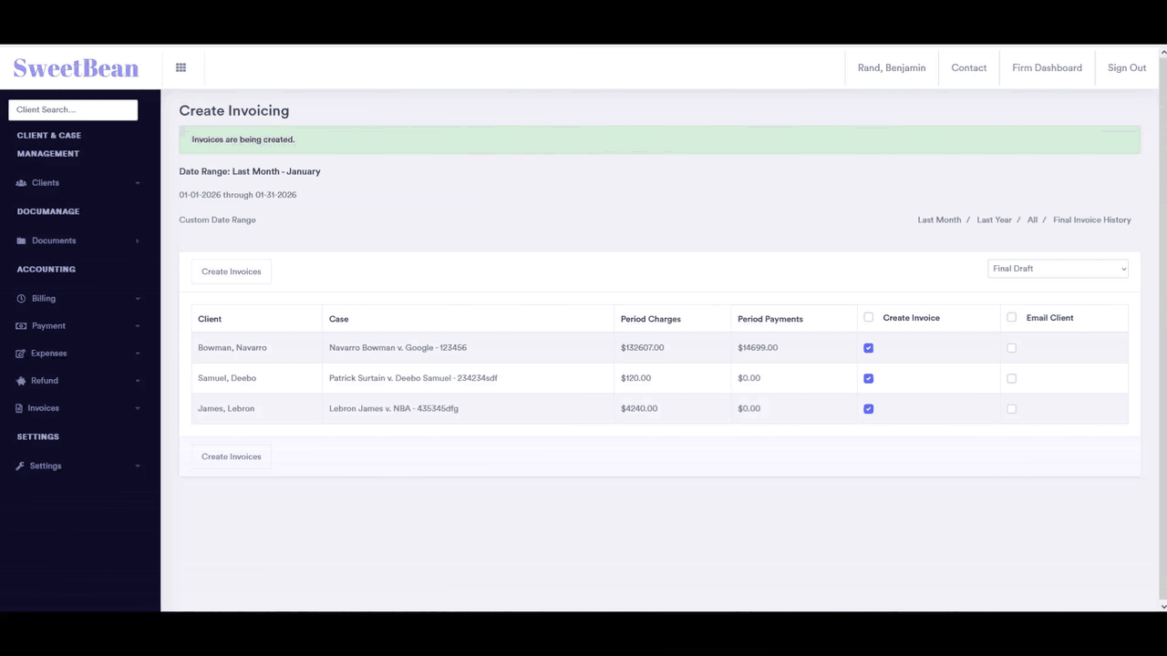Create billing workflow demo